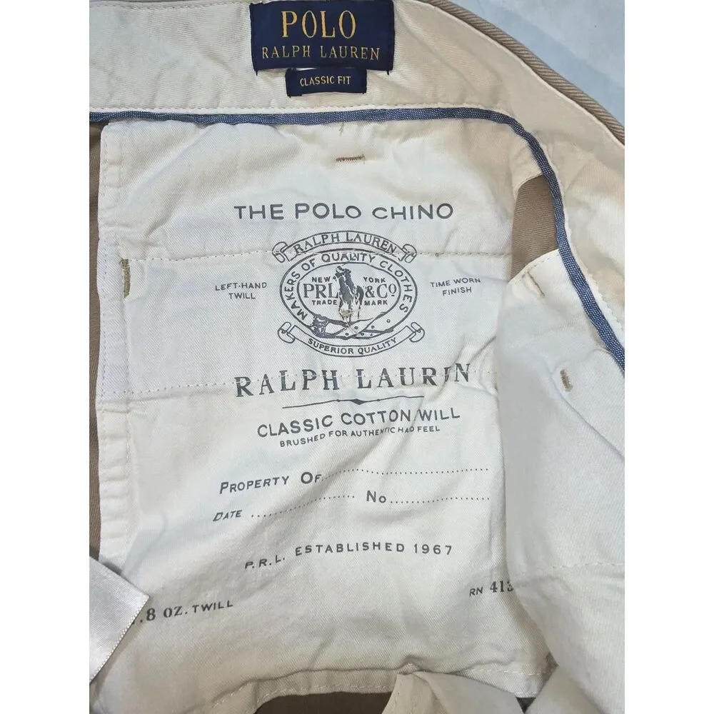Polo Ralph Lauren Classic Fit Size 36/32 Men's Chino Pants - 97